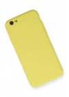 Mey İthalat®  iPhone 6 Kılıf Nano içi Kadife Silikon - Sarı