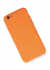 Mey İthalat®  iPhone 6 Kılıf Nano içi Kadife Silikon - Turuncu