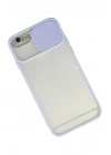 Mey İthalat®  iPhone 6 Kılıf Palm Buzlu Kamera Sürgülü Silikon - Lila