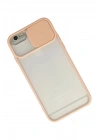 Mey İthalat®  iPhone 6 Kılıf Palm Buzlu Kamera Sürgülü Silikon - Pembe