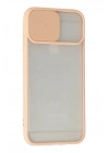 Mey İthalat®  iPhone 6 Kılıf Palm Buzlu Kamera Sürgülü Silikon - Pembe