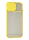 Mey İthalat®  iPhone 6 Kılıf Palm Buzlu Kamera Sürgülü Silikon - Sarı
