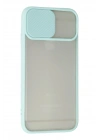 Mey İthalat®  iPhone 6 Kılıf Palm Buzlu Kamera Sürgülü Silikon - Turkuaz