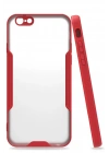Mey İthalat®  iPhone 6 Kılıf Platin Silikon - Kırmızı