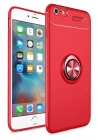 Mey İthalat®  iPhone 6 Kılıf Range Yüzüklü Silikon - Kırmızı