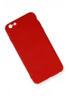 Mey İthalat®  iPhone 6 Plus Kılıf Nano içi Kadife Silikon - Kırmızı