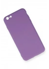 Mey İthalat®  iPhone 6 Plus Kılıf Nano içi Kadife Silikon - Mor