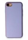 Mey İthalat®  iPhone 7 Kılıf Coco Deri Silikon Kapak - Açık Lila