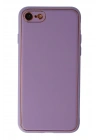 Mey İthalat®  iPhone 7 Kılıf Coco Deri Silikon Kapak - Lila