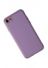 Mey İthalat®  iPhone 7 Kılıf Coco Deri Silikon Kapak - Lila