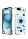 Mey İthalat®  iPhone 7 Kılıf Daisy Simli Magsafe Kapak - Mavi