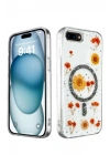 Mey İthalat®  iPhone 7 Kılıf Daisy Simli Magsafe Kapak - Siyah