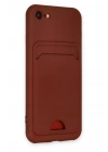 Mey İthalat®   iPhone 7 Kılıf Kelvin Kartvizitli Silikon - Bordo