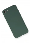 Mey İthalat®  iPhone 7 Kılıf Nano içi Kadife Silikon - Koyu Yeşil