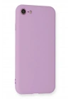 Mey İthalat®  iPhone 7 Kılıf Nano içi Kadife Silikon - Lila