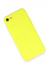 Mey İthalat®  iPhone 7 Kılıf Nano içi Kadife Silikon - Sarı