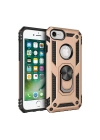 Mey İthalat®  iPhone 7 Kılıf Sofya Yüzüklü Silikon Kapak - Gold