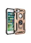 Mey İthalat®  iPhone 7 Kılıf Sofya Yüzüklü Silikon Kapak - Gold