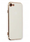 Mey İthalat®  iPhone 7 Kılıf Volet Silikon - Beyaz