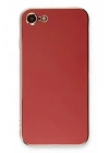 Mey İthalat®  iPhone 7 Kılıf Volet Silikon - Kırmızı