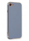 Mey İthalat®  iPhone 7 Kılıf Volet Silikon - Mavi