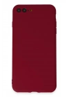 Mey İthalat®  iPhone 7 Plus Kılıf First Silikon - Bordo