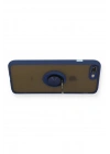 Mey İthalat®  iPhone 7 Plus Kılıf Montreal Yüzüklü Silikon Kapak - Lacivert