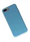 Mey İthalat®  iPhone 7 Plus Kılıf Nano içi Kadife Silikon - Mavi