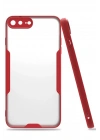 Mey İthalat®  iPhone 7 Plus Kılıf Platin Silikon - Kırmızı