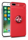 Mey İthalat®  iPhone 7 Plus Kılıf Range Yüzüklü Silikon - Kırmızı