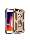 Mey İthalat®  iPhone 7 Plus Kılıf Sofya Yüzüklü Silikon Kapak - Gold