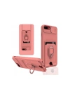 Mey İthalat®  iPhone 7 Plus Kılıf Zuma Kartvizitli Yüzüklü Silikon - Pembe