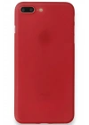 Mey İthalat®  iPhone 8 Plus Kılıf PP Ultra İnce Kapak - Kırmızı