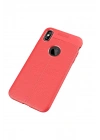 Mey İthalat®   iPhone X Kılıf Auto Focus Kapak - Kırmızı
