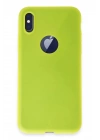 Mey İthalat®  iPhone X Kılıf First Silikon - Parlak Sarı