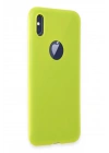 Mey İthalat®  iPhone X Kılıf First Silikon - Parlak Sarı
