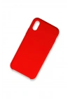 Mey İthalat®  iPhone X Kılıf Lansman Legant Silikon - Kırmızı