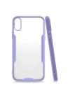Mey İthalat®  iPhone X Kılıf Platin Silikon - Lila