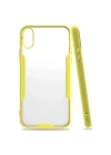 Mey İthalat®  iPhone X Kılıf Platin Silikon - Sarı