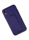 Mey İthalat®  iPhone XR Kılıf Coco Deri Standlı Kapak - Mor