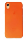 Mey İthalat®  iPhone XR Kılıf First Silikon - Parlak Turuncu