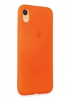 Mey İthalat®  iPhone XR Kılıf First Silikon - Parlak Turuncu