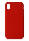 Mey İthalat®  iPhone XR Kılıf Nano içi Kadife Silikon - Kırmızı