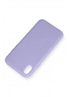 Mey İthalat®  iPhone XR Kılıf Nano içi Kadife Silikon - Lila