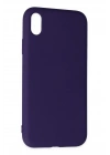Mey İthalat®  iPhone XR Kılıf Nano içi Kadife Silikon - Mor