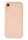 Mey İthalat®  iPhone XR Kılıf Nano içi Kadife Silikon - Pudra