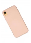 Mey İthalat®  iPhone XR Kılıf Nano içi Kadife Silikon - Pudra