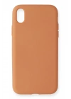 Mey İthalat®  iPhone XR Kılıf Nano içi Kadife Silikon - Turuncu