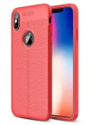 Mey İthalat®  iPhone XS Max Kılıf Auto Focus Kapak - Kırmızı