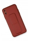 Mey İthalat®  iPhone XS Max Kılıf Coco Deri Standlı Kapak - Fuşya